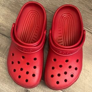 Kids Red Crocs size 3